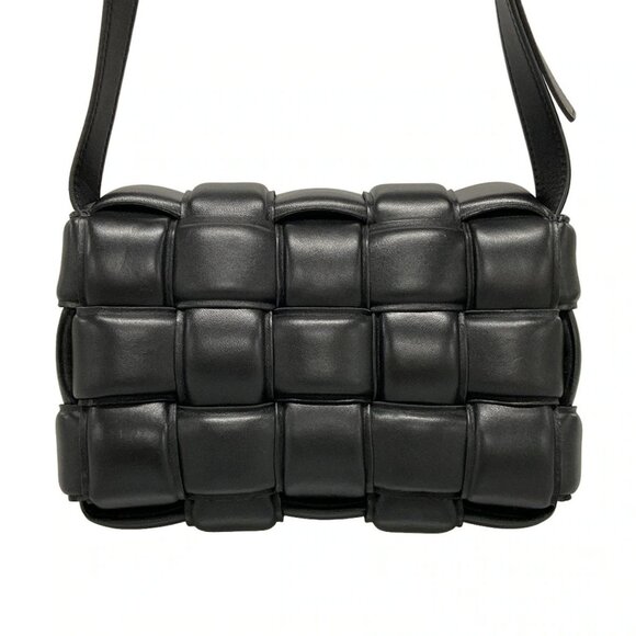 Auth BOTTEGA VENETA Padded Cassette 591970 Black Lambskin - Picture 2 of 16